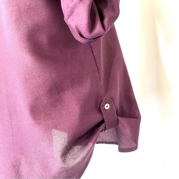 Calvin Klein Blouse Top Purple Size Small  Button - Picture 8 of 8